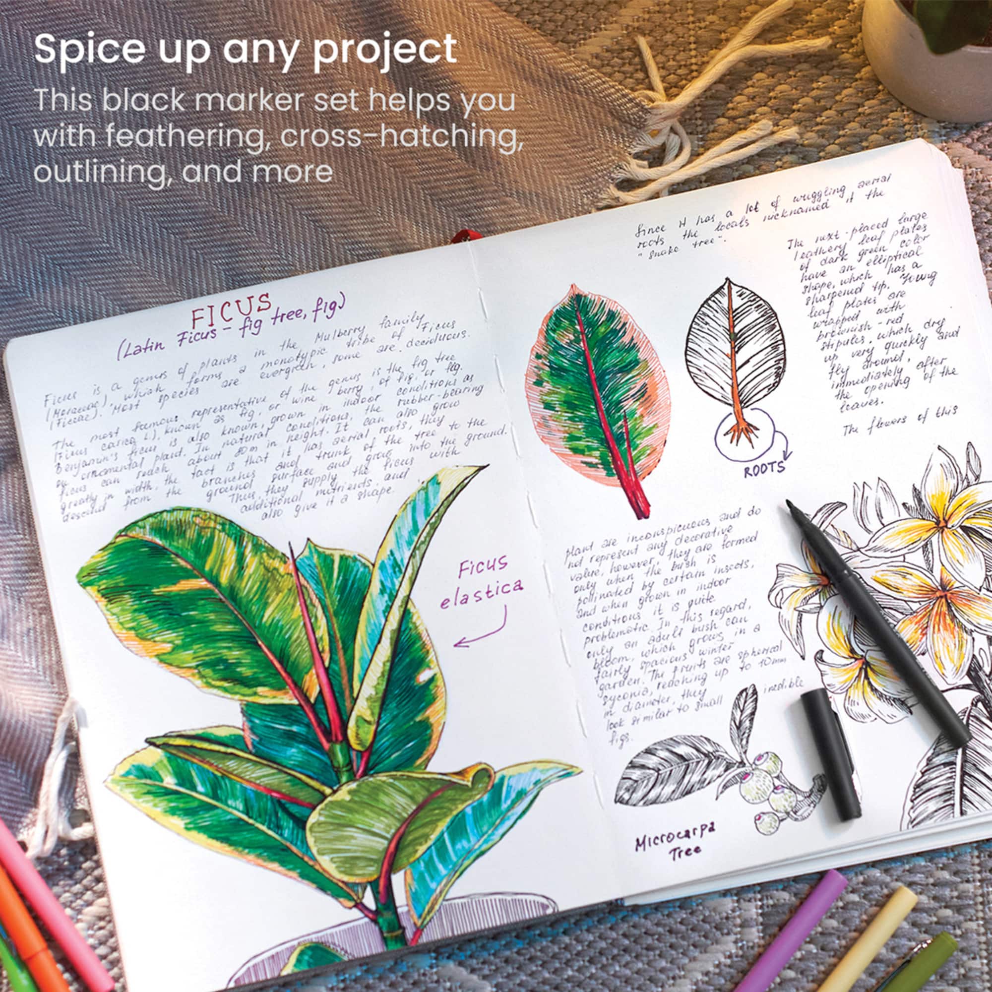 Arteza® Black Bold Tip Classic Felt Pens, 12ct.